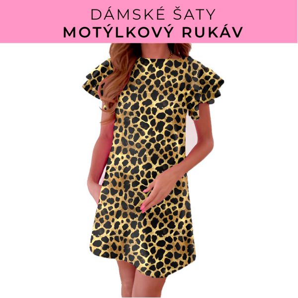 DÁMSKÝ střih - šaty s motýlkovým rukávem