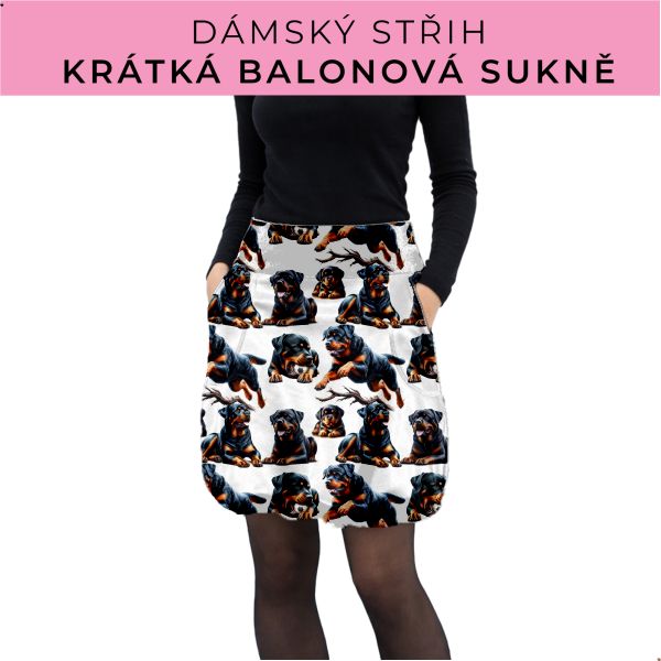Dámský střih - balonová krátká sukně