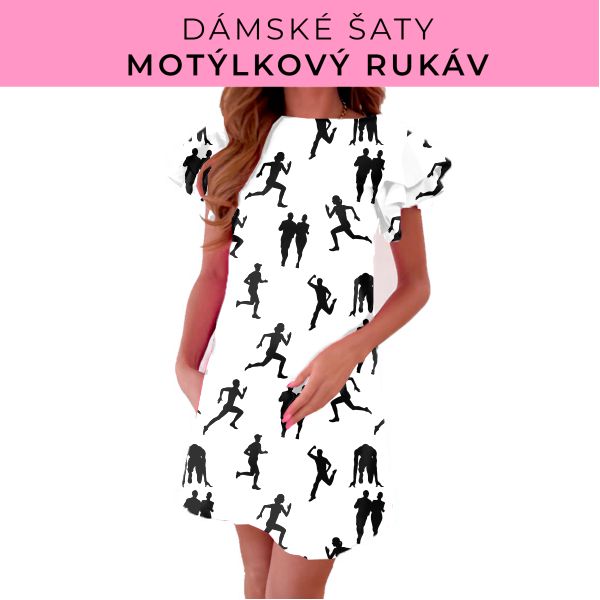 DÁMSKÝ střih - šaty s motýlkovým rukávem