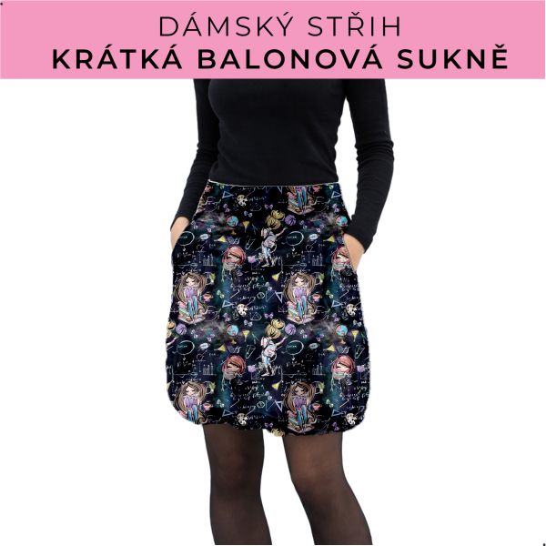 Dámský střih - balonová krátká sukně