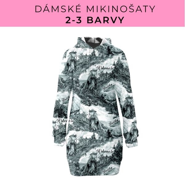 DÁMSKÝ střih - Mikinošaty 2-3 barvy