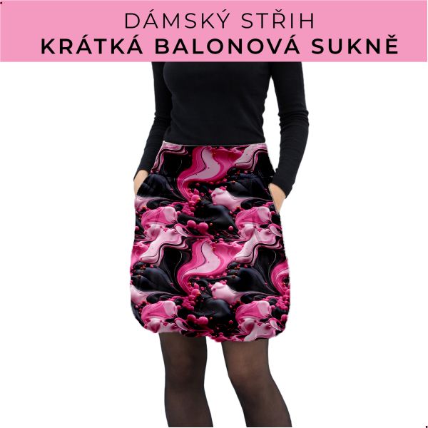 Dámský střih - balonová krátká sukně
