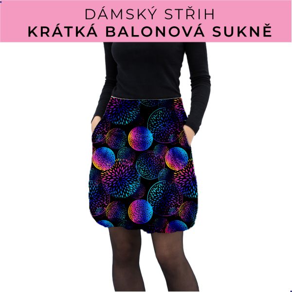 Dámský střih - balonová krátká sukně