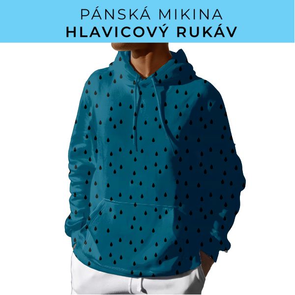 PÁNSKÝ střih - mikina s kapucí