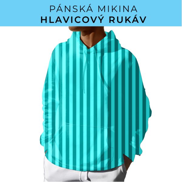 PÁNSKÝ střih - mikina s kapucí