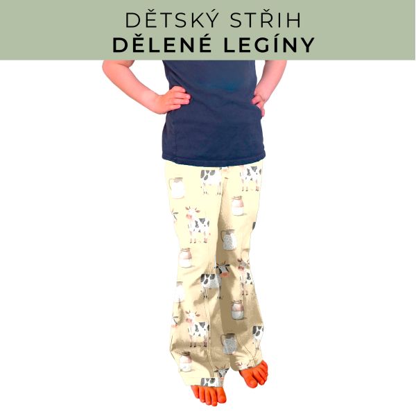 Dětský střih - Dělené legíny