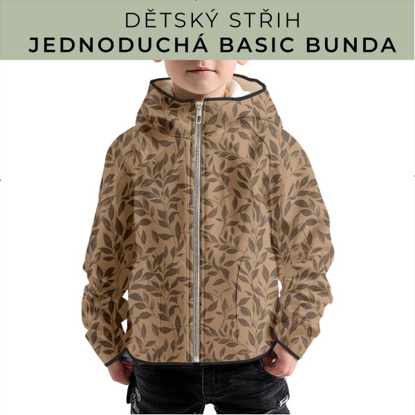 Dětský střih - jednoduchá dětská BASIC  bunda