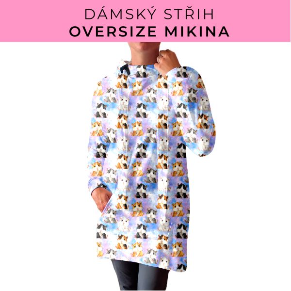 DÁMSKÝ střih - Oversize mikina