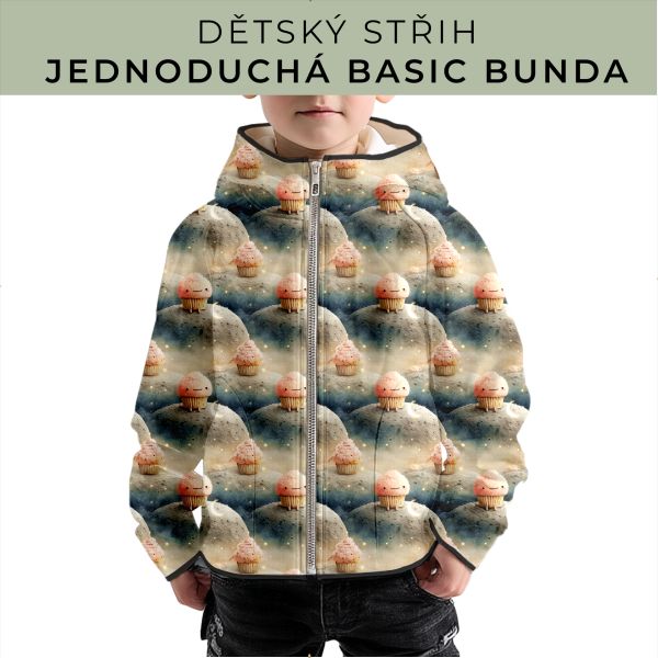 Dětský střih - jednoduchá dětská BASIC  bunda