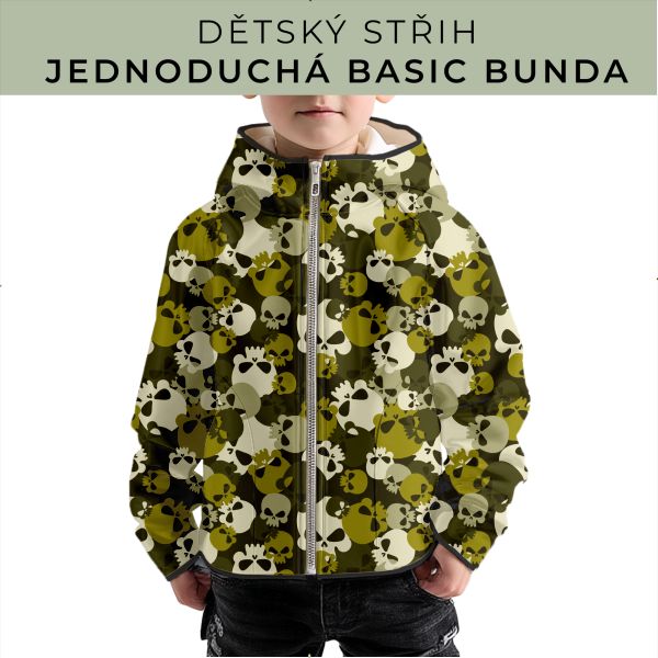 Dětský střih - jednoduchá dětská BASIC  bunda