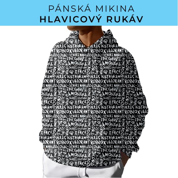 PÁNSKÝ střih - mikina s kapucí
