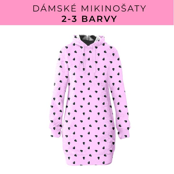 DÁMSKÝ střih - Mikinošaty 2-3 barvy