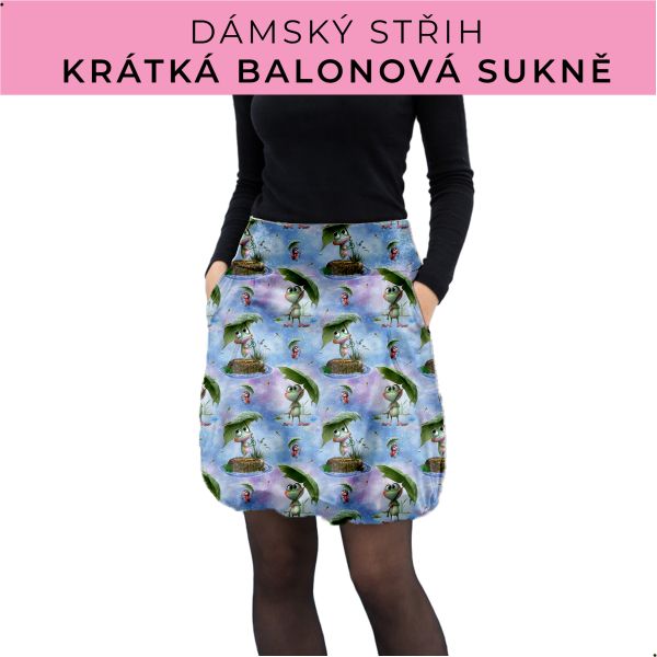 Dámský střih - balonová krátká sukně