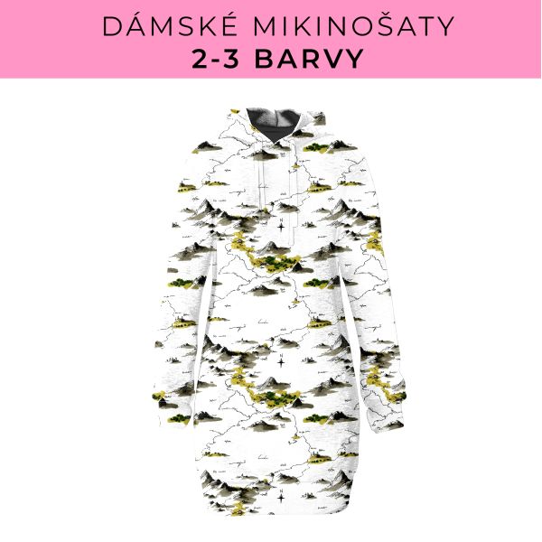 DÁMSKÝ střih - Mikinošaty 2-3 barvy