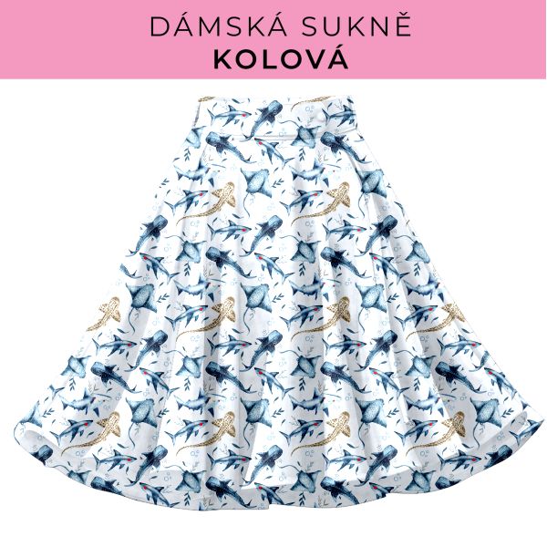 DÁMSKÝ střih - Kolová sukně