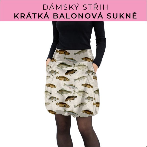 Dámský střih - balonová krátká sukně
