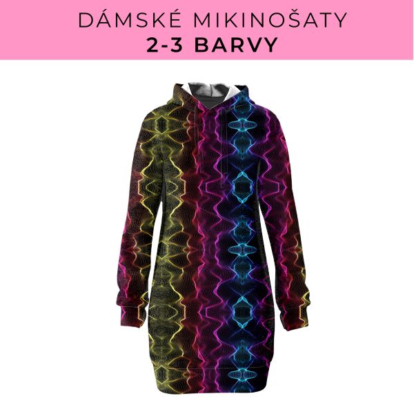 DÁMSKÝ střih - Mikinošaty 2-3 barvy
