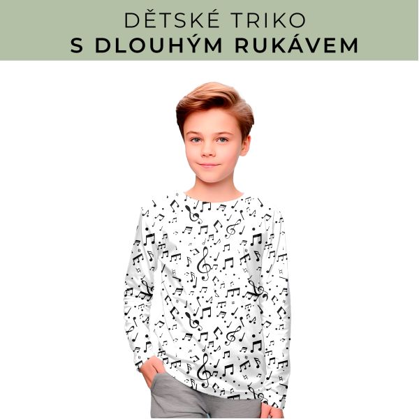DĚTSKÝ střih - triko dlouhý rukáv
