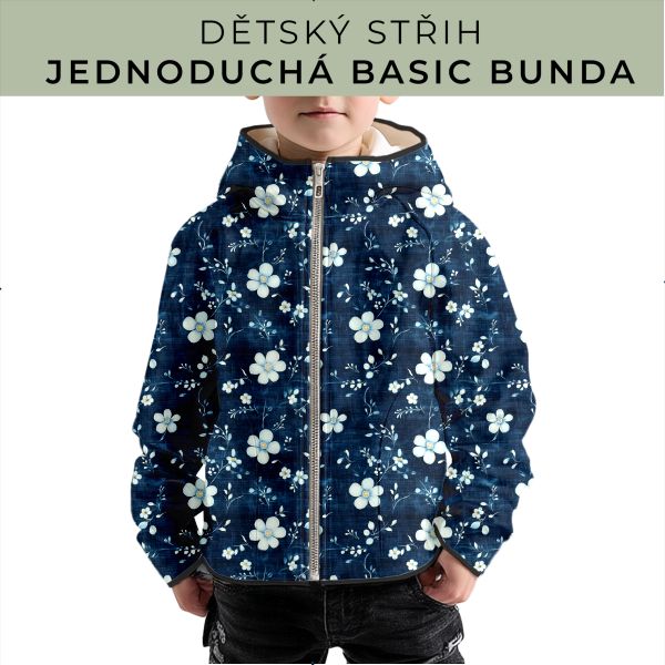 Dětský střih - jednoduchá dětská BASIC  bunda