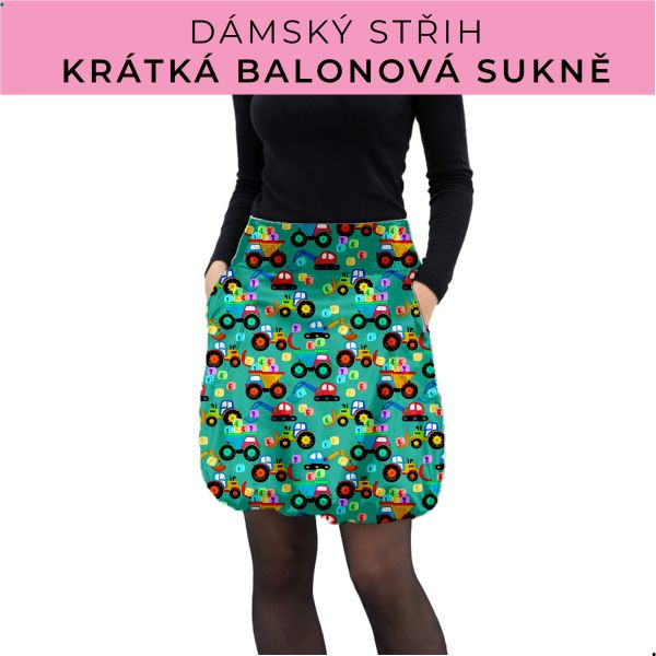 Dámský střih - balonová krátká sukně