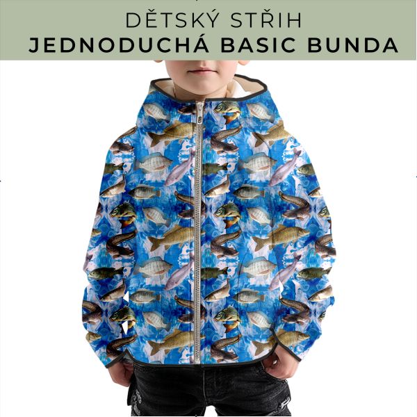 Dětský střih - jednoduchá dětská BASIC  bunda