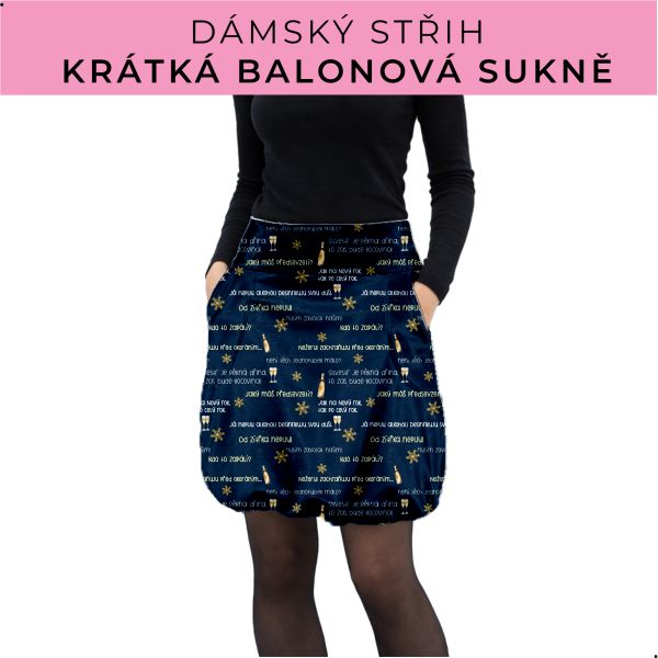 Dámský střih - balonová krátká sukně