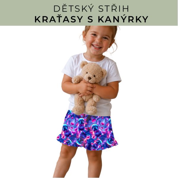 Dětský střih - Kraťásky s kanýrkem