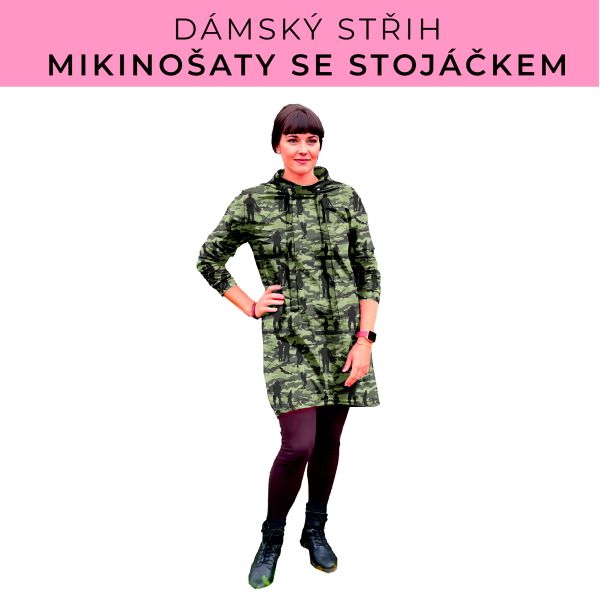 Dámský střih - mikinové šaty se stojáčkem