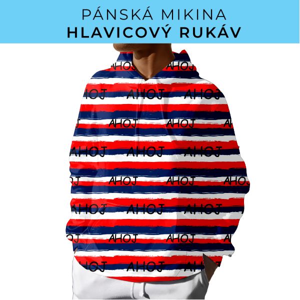 PÁNSKÝ střih - mikina s kapucí