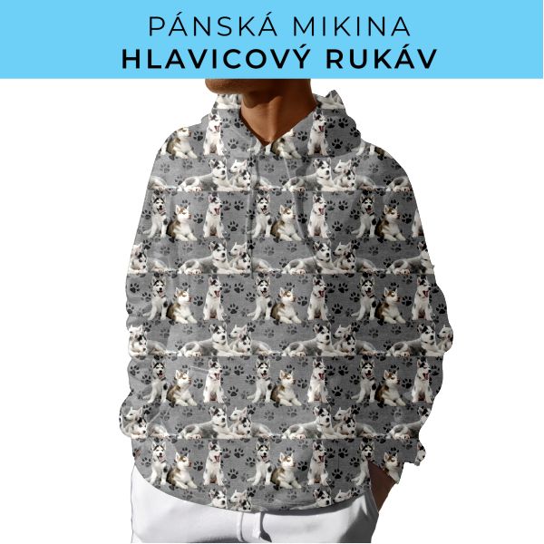 PÁNSKÝ střih - mikina s kapucí