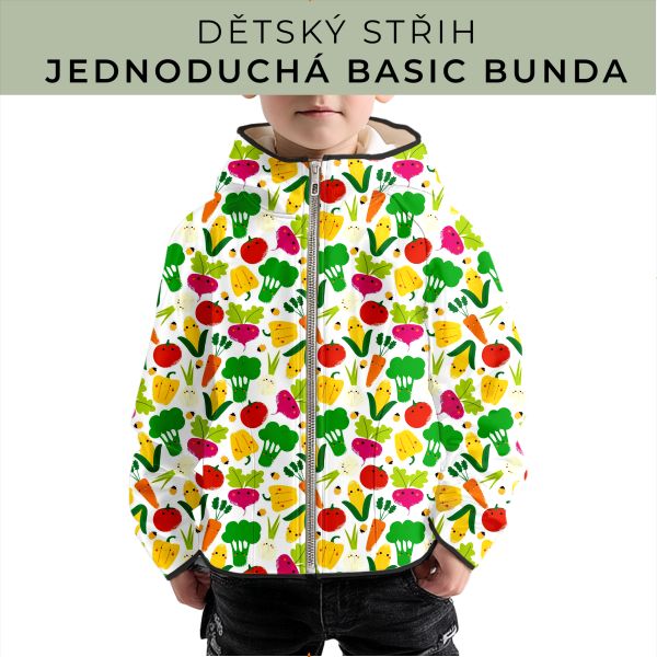 Dětský střih - jednoduchá dětská BASIC  bunda