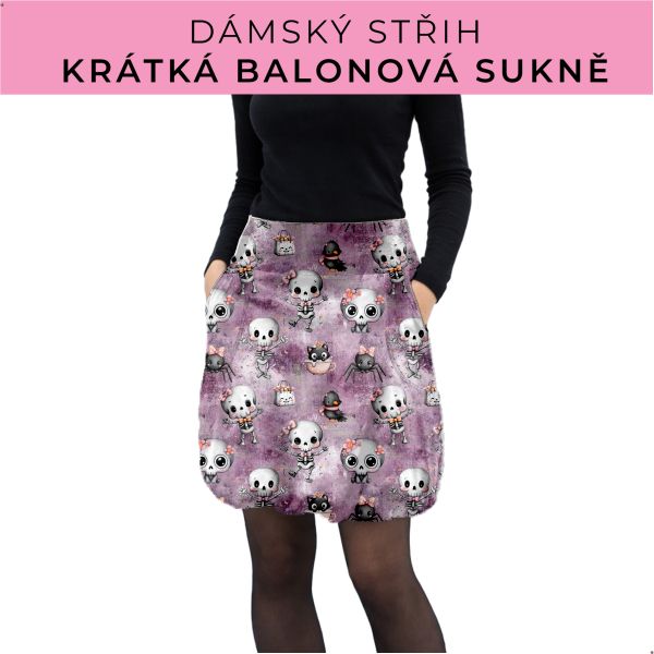 Dámský střih - balonová krátká sukně