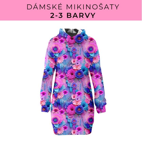 DÁMSKÝ střih - Mikinošaty 2-3 barvy