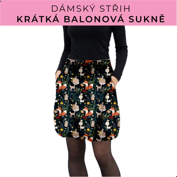 Dámský střih - balonová krátká sukně