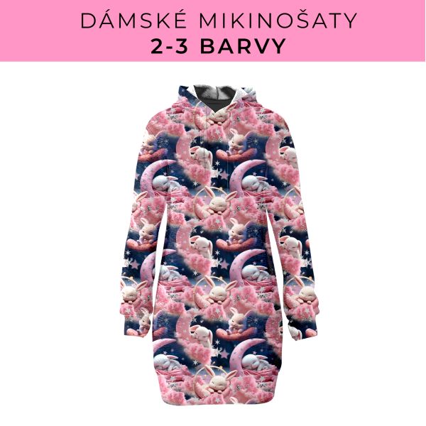 DÁMSKÝ střih - Mikinošaty 2-3 barvy