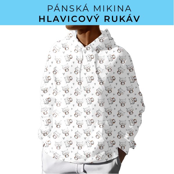 PÁNSKÝ střih - mikina s kapucí