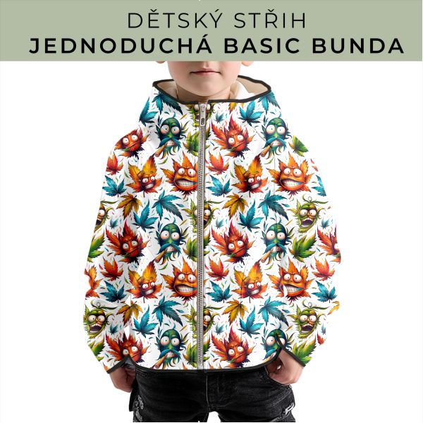 Dětský střih - jednoduchá dětská BASIC  bunda