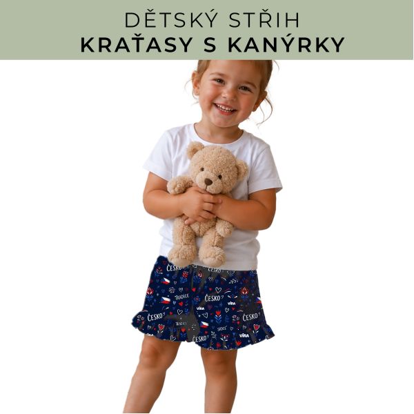 Dětský střih - Kraťásky s kanýrkem
