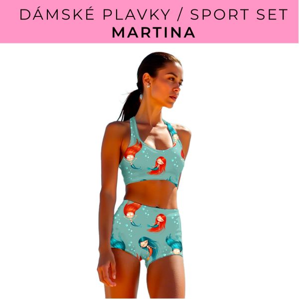 Dámský střih - plavky / sportovní set Martina