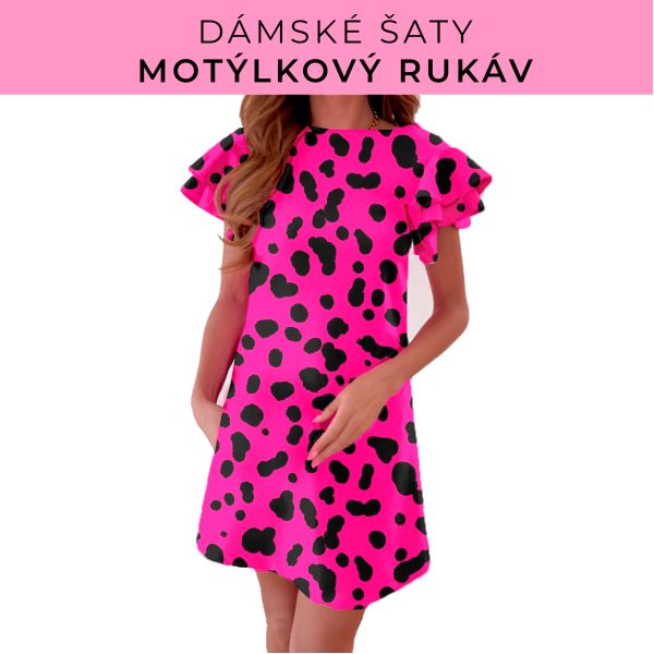 DÁMSKÝ střih - šaty s motýlkovým rukávem