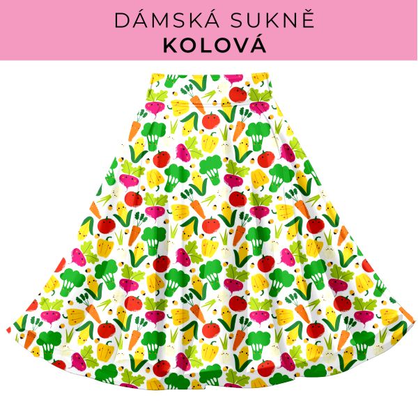 DÁMSKÝ střih - Kolová sukně