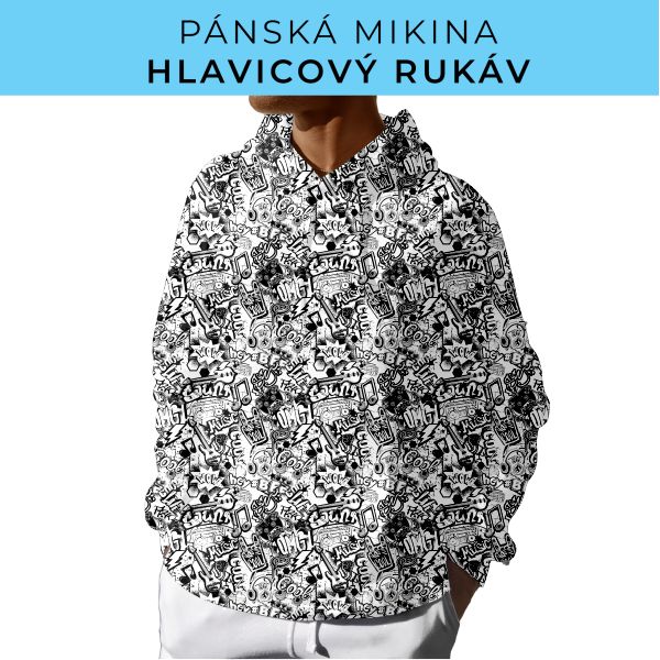 PÁNSKÝ střih - mikina s kapucí