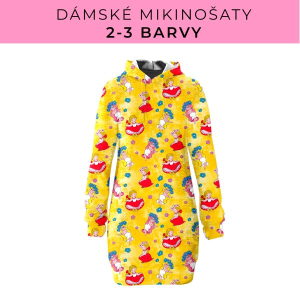 DÁMSKÝ střih - Mikinošaty 2-3 barvy