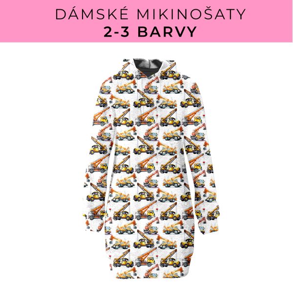 DÁMSKÝ střih - Mikinošaty 2-3 barvy