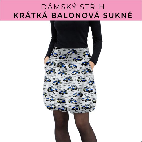 Dámský střih - balonová krátká sukně
