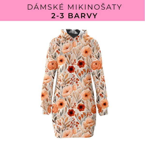 DÁMSKÝ střih - Mikinošaty 2-3 barvy