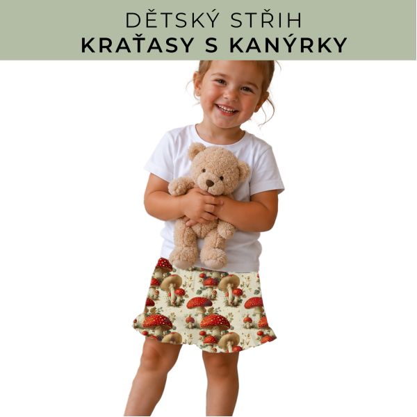 Dětský střih - Kraťásky s kanýrkem