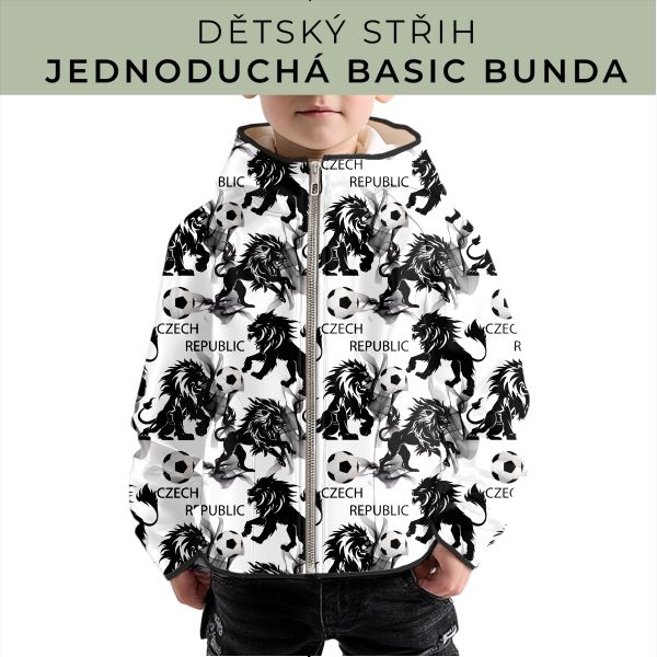 Dětský střih - jednoduchá dětská BASIC  bunda