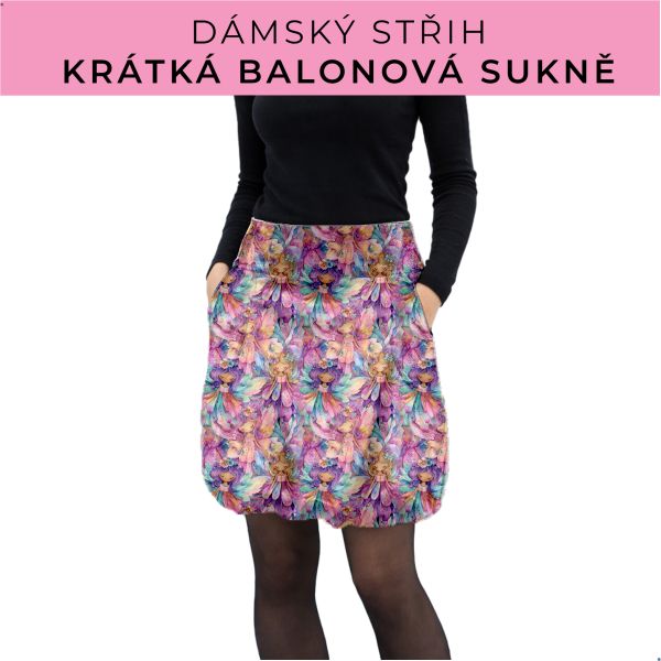 Dámský střih - balonová krátká sukně