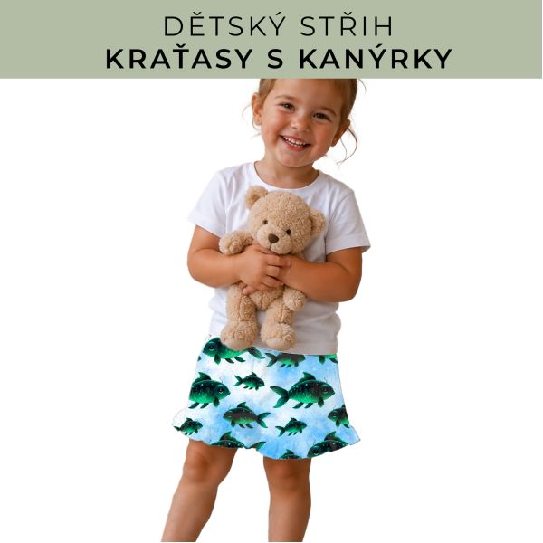 Dětský střih - Kraťásky s kanýrkem